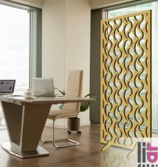 Liar Ahşap Seperatör (Paravan) - KSP-204 100 cm x 210 cm - 10 mm - Altın Yaldız