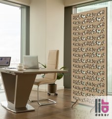 Liar Ahşap Seperatör (Paravan) - KSP-03 100 cm x 210 cm - 10 mm - Altın Yaldız