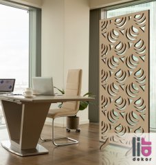 Liar Ahşap Seperatör (Paravan) - KSP-197 100 cm x 210 cm - 10 mm - Altın Yaldız