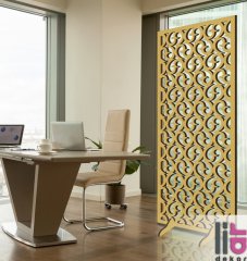 Liar Ahşap Seperatör (Paravan) - KSP-11 100 cm x 210 cm - 10 mm - Altın Yaldız