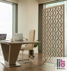 Liar Ahşap Seperatör (Paravan) - KSP-13 100 cm x 210 cm - 10 mm - Altın Yaldız