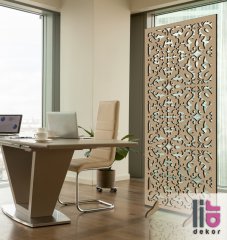 Liar Ahşap Seperatör (Paravan) - KSP-104 100 cm x 210 cm - 10 mm - Altın Yaldız