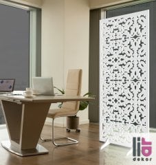 Liar Ahşap Seperatör (Paravan) - KSP-104 100 cm x 210 cm - 10 mm - Altın Yaldız