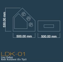 Liar Dekor Ahşap Kedi Kulübesi - LDK-01