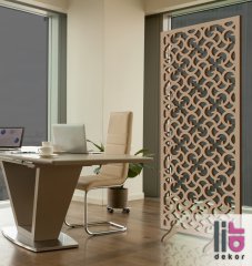 Liar Ahşap Seperatör (Paravan) - KSP-54 100 cm x 210 cm - 10 mm - Altın Yaldız