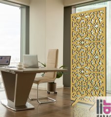 Liar Ahşap Seperatör (Paravan) - KSP-62 100 cm x 210 cm - 10 mm - Altın Yaldız